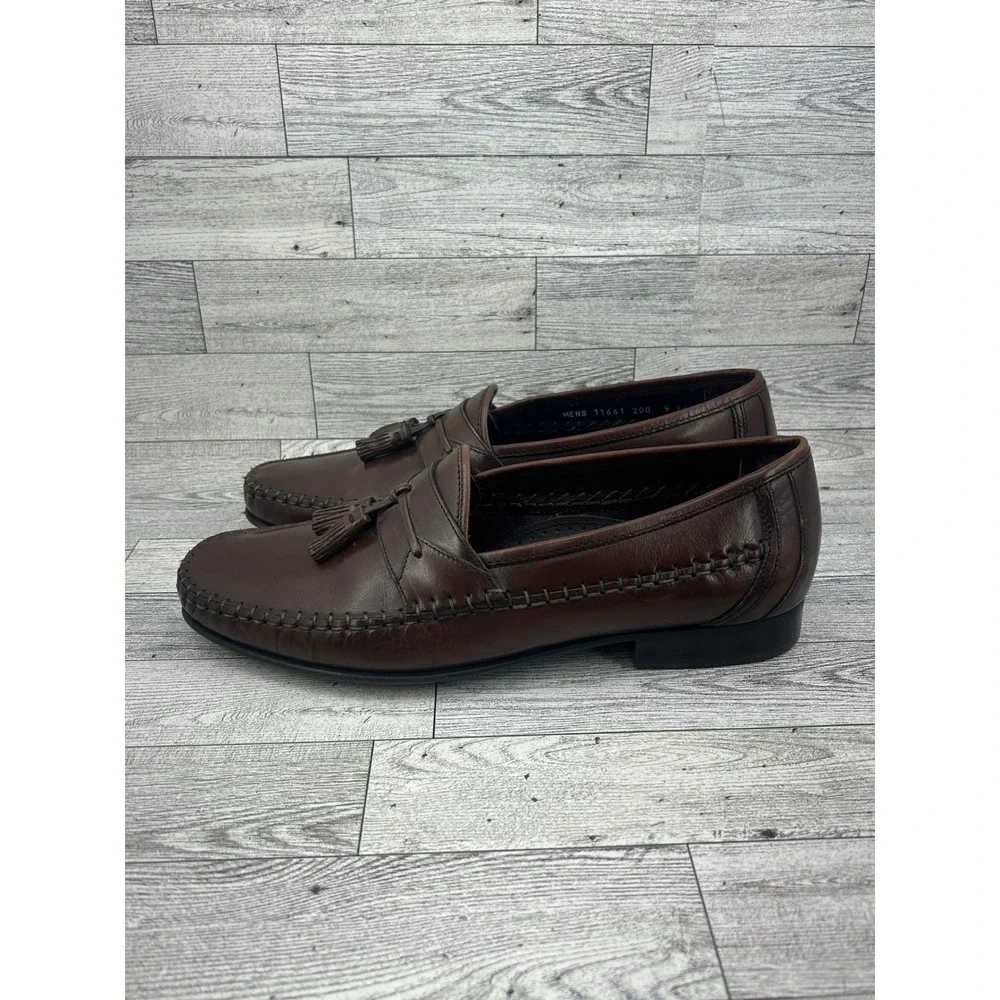 Florsheim Men 11661‎ 200 Brown Leather Tassel Loafer Shoes Size 9 EEE Extra Wide